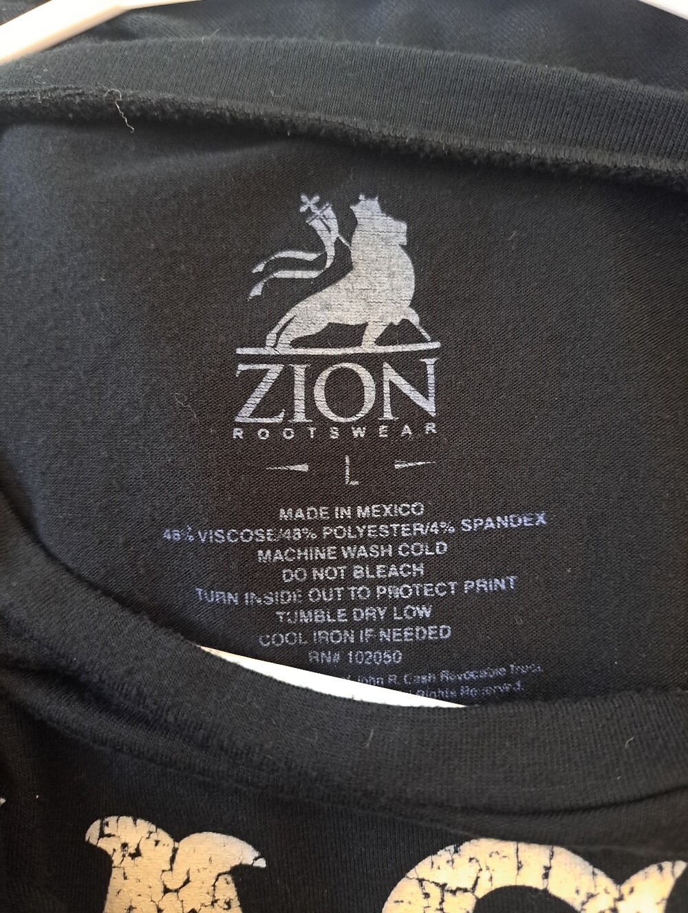 Zion Rootswear Johnny Cash "The Man in Black" Graphic Tank Top - Picture 4 of 4